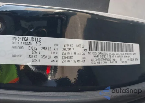 2017 Chrysler Pacifica Lx from USA, damaged, VIN 2C4RC1CG0HR735303